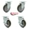 Service Caster Avantco HPCASTNB HPCASTWB Swivel Caster Replacement Set AVA-SCC-20S514-PPUB-TP2-2-TLB-2 - alternate 2